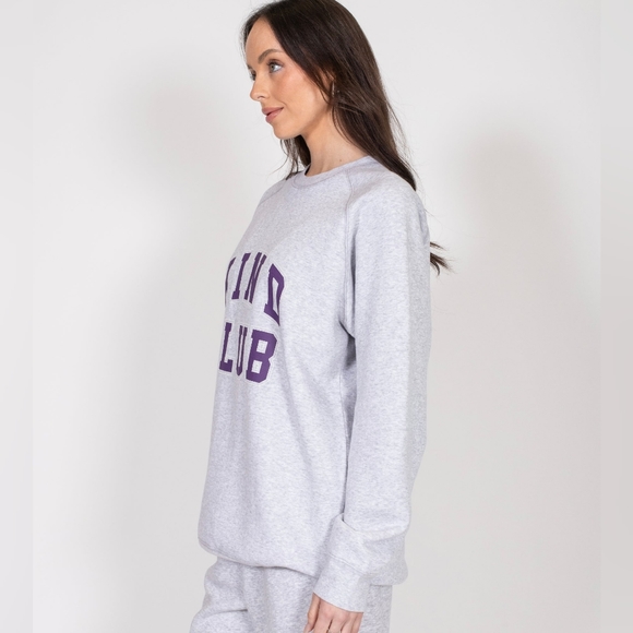 Brunette The Label The "KIND CLUB" Big Sister Crew Neck Sweatshirt | Pebble Grey - Picture 3 of 12